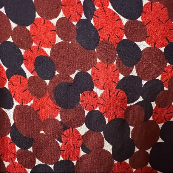 Diane Von Furstenberg Marisa Silk Abstract Dot Print Mini Skirt Navy Red 4 - Picture 8 of 9